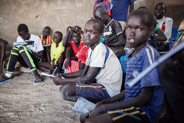 Deltagere i Oxfam Danmarks ALP-klasse i Ganyiel i Sydsudan