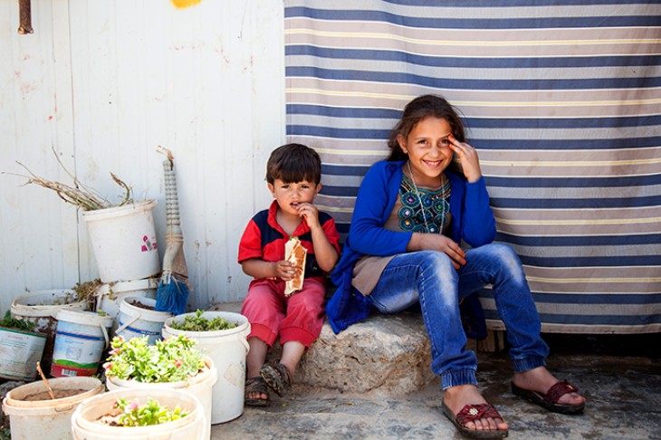 Muna og hendes familie, Zaatari flygtningelejren, Jordan