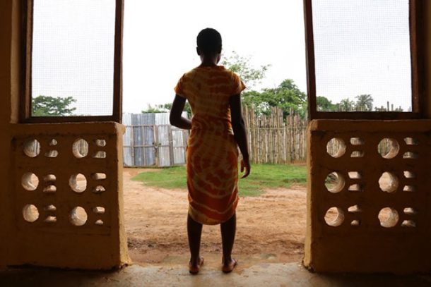 Beatrice på et krisecenter i Liberia
