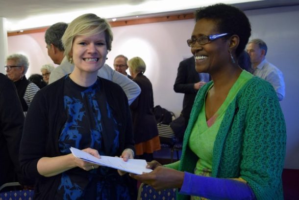 Mette Müller, IBIS' forkvinde, og Winnie Byanyima, direktør i Oxfam International